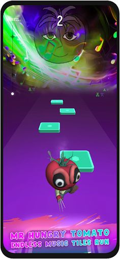 Mr TomatoS Music Tiles Hop Run - Screenshot 3