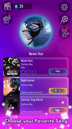 Scary cartoon dog - tiles Hop - Screenshot 2