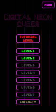 Digital Neon Cubes - Screenshot 1