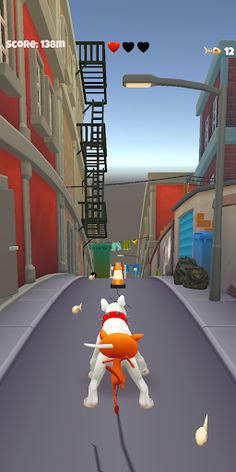 Cat Run in Street - Screenshot 1