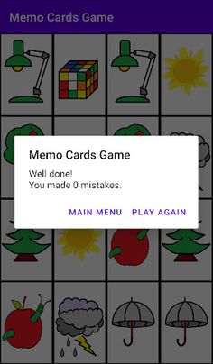 Memo Cards Game - Screenshot 1