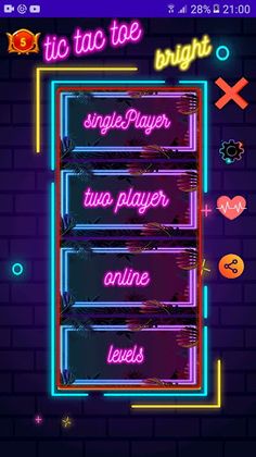 tic tac toe bright - Screenshot 1