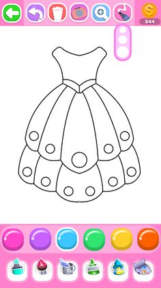 Dress Coloring Game Glitter - Screenshot 3
