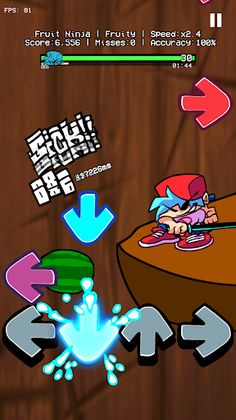 FNF Rap Fruit Slice Mod - Screenshot 1