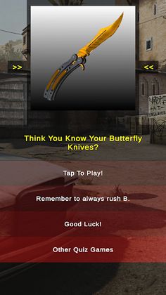 Butterfly Knife Balisong Quiz - Screenshot 1
