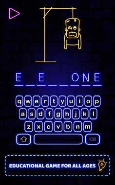 Hangman Glow Word Games Puzzle - Screenshot 2