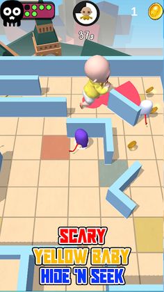 Yellow Scary Baby, Hide & Seek - Screenshot 2