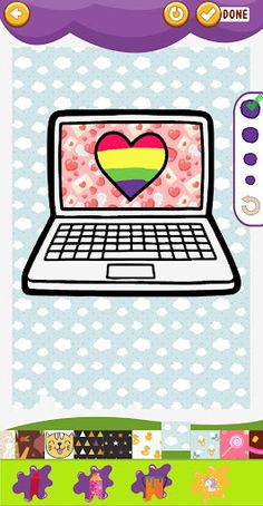 Coloring Laptop phone Glitter - Screenshot 2