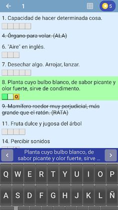 Crucigrama en español - Screenshot 2