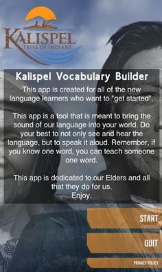 Kalispel Vocab Builder - Screenshot 1