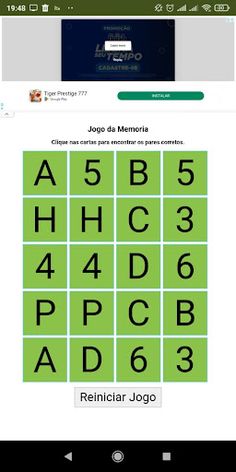 Jogo da Memória - Screenshot 2