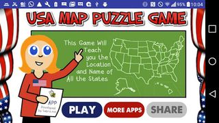 USA MAP 50 States Puzzle Game - Screenshot 1