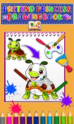Pretend Princess Drawing Book - Screenshot 1