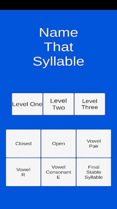 Name That Syllable - Screenshot 1
