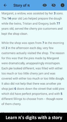 100 digits of pi - Screenshot 2