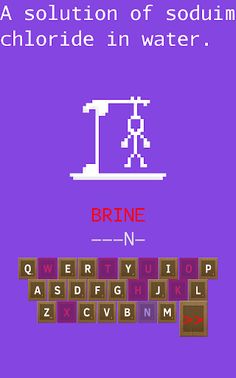 Chemistry Terms Hangman Test - Screenshot 2