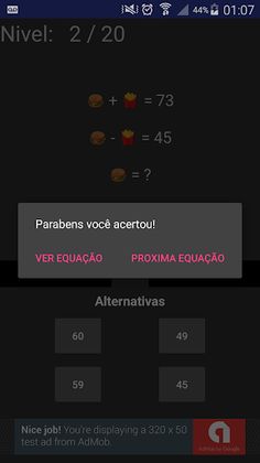 Jogo das Equações - Screenshot 3