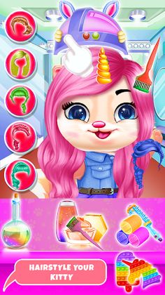 Baby Cat Hair Salon - Pet Game - Screenshot 1