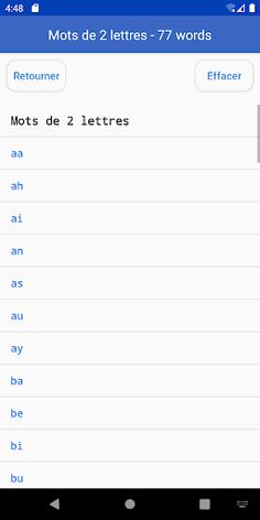 Dictionnaire de Scrabble - Vér - Screenshot 3