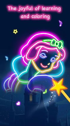 Learn To Draw Glow Princess - Screenshot 1