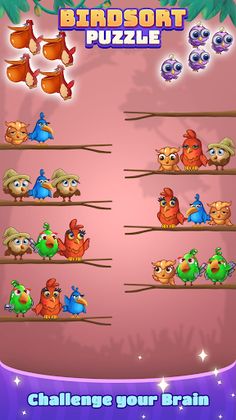 Bird Sort Puzzle - Color Fun - Screenshot 4