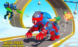 GT Tiger Robot Stunt Car Games - Screenshot 2