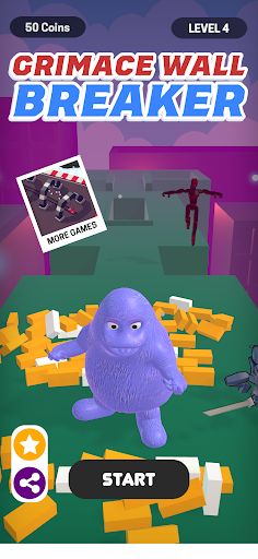Grimace Wall Breaker: Shake 3D - Screenshot 2
