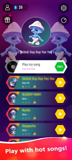 Smurf Cat Tiles Hop - Screenshot 2