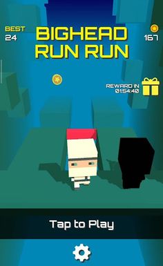 Big Head Runner: Tap to jump o - Screenshot 1