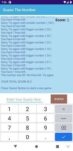Guess The Number - Screenshot 2