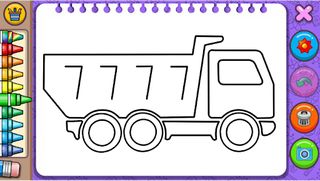 Dump Truck Coloring Book - Screenshot 1