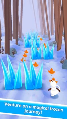 Snowman Rush: Frozen run - Screenshot 2
