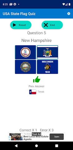 USA State Flag Quiz - Screenshot 1