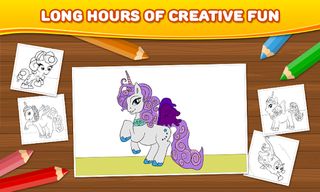 Ponies & Unicorns : Coloring b - Screenshot 3