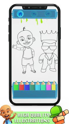 Upin Stumble coloring - Screenshot 1