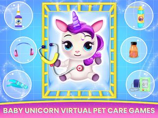 Unicorn Cat Princess Care Game - Screenshot 2