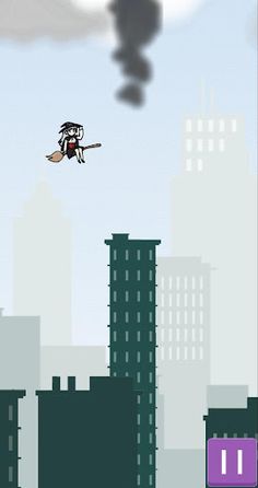 Flying witch in the city - Screenshot 4