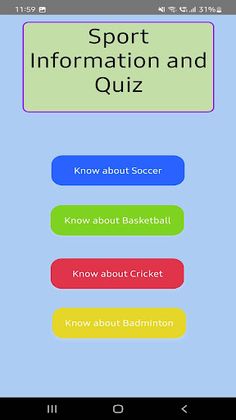 Sport quiz - Screenshot 1