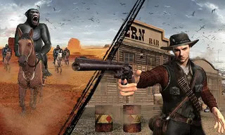 Angry Gorilla Cowboy Survival - Screenshot 3