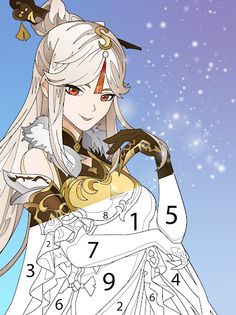 Anime Fantasy Color by Numbers - Screenshot 4
