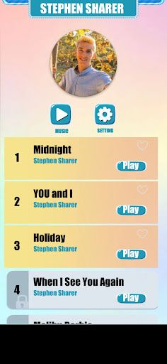 Stephen Sharer Music Game - Screenshot 1