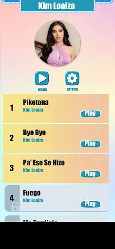 Kim Loaiza Music Tiles Game - Screenshot 1