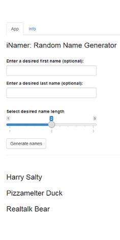 iNamer: Random Name Generator - Screenshot 1