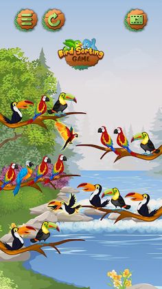 Birds Sort Color- Puzzle Games - Screenshot 1