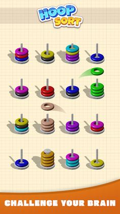 Hoop Sort - Color Ring Puzzle - Screenshot 1