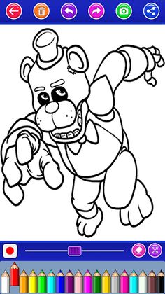 Five coloring nightsmare game - Screenshot 1