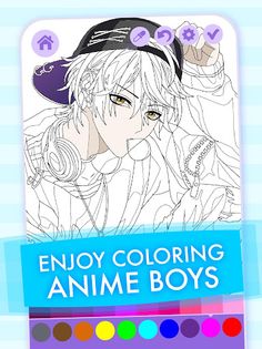 Kawaii Anime Boy Coloring Book - Screenshot 1