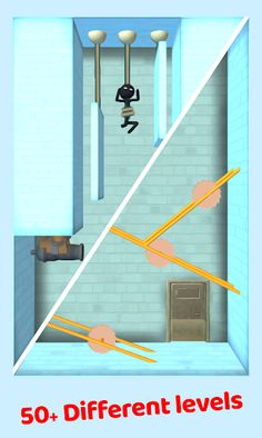 Stickman Rescue - Cut Rope P - Screenshot 3