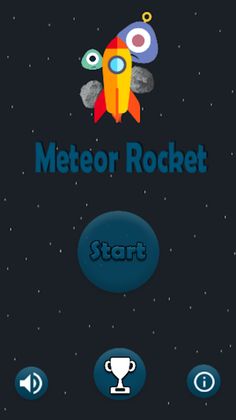 Meteors Rocket 2D Game - Screenshot 1