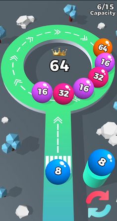 Ball Traffic : 2048 Merge - Screenshot 1